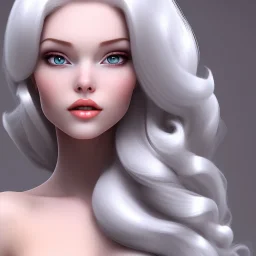 Snow white, beautiful, soft, long straight blonde hair