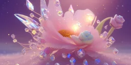 crystal subtle flower in a galactic ambiance beautiful fairy, transparent, delicate colors, in the foreground, full of details, smooth，soft light atmosphere, light effect，vaporwave colorful, concept art, smooth, extremely sharp detail, finely tuned detail, ultra high definition, 8 k, unreal engine 5, ultra sharp focus