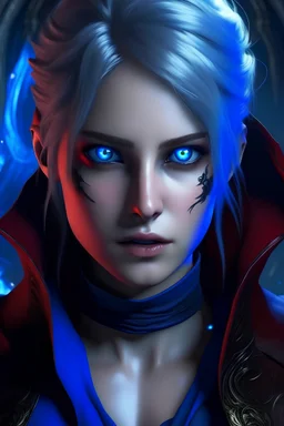 lady devil may cry 5 with blue eyes