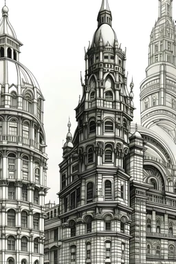 Dibujo de edificios increíbles