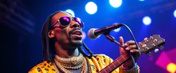 snoop dog glam rock in the style of sweet