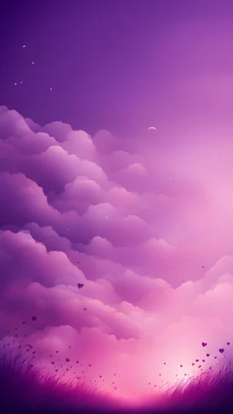 a love background purple sky