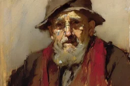 crooked and broken old man in a steampunk mechanical suit portrait dnd, painting by gaston bussiere, craig mullins, greg rutkowski, yoji shinkawa