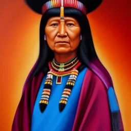 Full body portrait, painting, medium shot lady style of Hopi