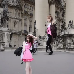 anime girl in paris