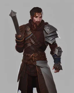 d&d character, male, paladin, dwarf, armor