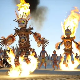 Burning Man meets Burning Woman and they produce Burning Children.