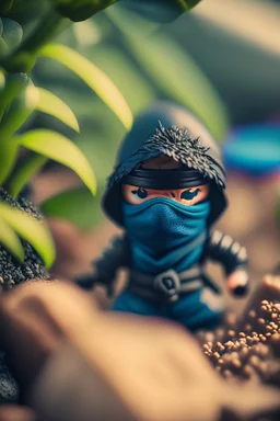 ninja kinder garden, hi detail, 4k, clear focus, depth of field, color correstion