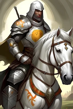 A fearless honerable Paladin in his 40's who’ll crush those threatening peace and justice. He have a very ordinary armor with a shield in one hand and an holy symbol in his other. With his noble horse (whom he’ll risk his life for) he’ll run through the enemies making them focus their attacks on himself. After he gets their attention he’ll use his divine powers.