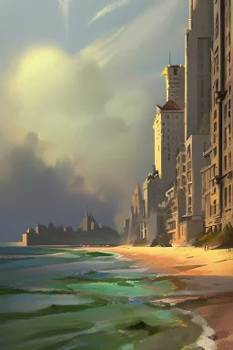 Can you make an old painting of a huge coastal city called matesolles..make it look french