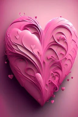 Desenho de coração rosa