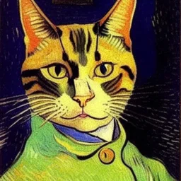 retrato de un gato por Vincent van Gogh