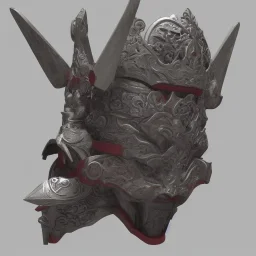 japanese style warrior mask 3D blender colorfull