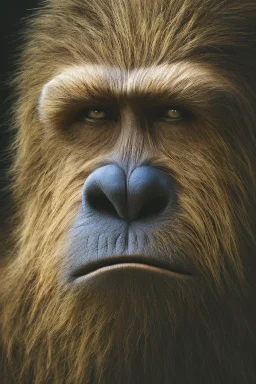 Full-shot photography, Bigfoot in the woods, fine-art photography, ultra realistic, highly detailed, UHD face, Kodak Porta 400, Golden ratio composition, Award winning photography, grainy, dramatic pose, dof