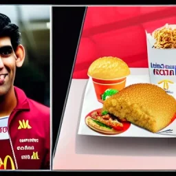 Rishi sunak advertises his Rishi sunak meal at mcdonalds