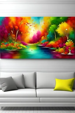 colorful canvass art natural theme