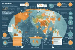 An infographic showing the interconnectedness of global financial markets, including stock exchanges, commodity markets, and bond markets.