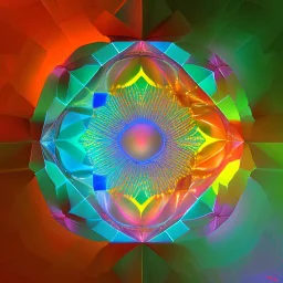 a random color metallic 4d Tesseract ,inside a 4d orange Tesseract rotating cube in a four dimension environment