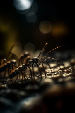 macro photo of mosquitoes kissing over waves ,shot on Hasselblad h6d-400c, zeiss prime lens, bokeh like f/0.8, tilt-shift lens 8k, high detail, smooth render, down-light, unreal engine, prize winning