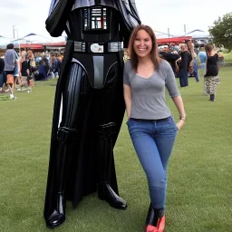 lovely lady with darth vader