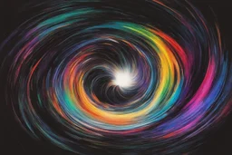 man, colorful, rainbow, A visually striking and abstract representation of the void and a black hole, utilizing dark hues and dynamic shapes to evoke the enigmatic and powerful aspects of cosmic emptiness, (visually striking abstract representation:1.4), (the void and black hole:1.5), (dark hues and dynamic shapes:1.3), (expressive and cosmic ambiance:1.2), drawing inspiration from abstract interpretations of the cosmic void and black hole phenomena