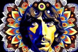 george harrison 3rd eye mandala trippy acid