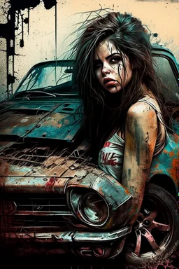 GRUNGY SEXY GIRL CAR