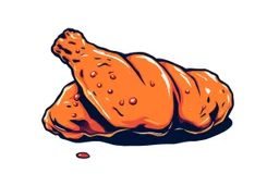 illustration of spicy chicken wing, stickers