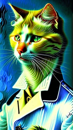 Portrait of a cat by Van Gogh