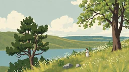 Create an image inspired by the work of Fairfield Porter