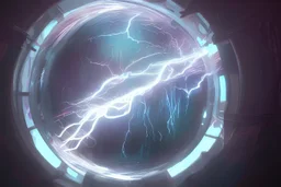 lightning storm inside of glass ball