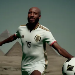 Imagine the Egyptian soccer player Shikabala as a child , full body, Pandora background