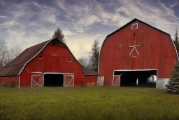 A beautiful barn in December