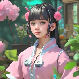 "Zen of Augmented reality garden Redshift Implants Hannah yata Anime by miyazaki motion blur in a Wayne douglas barlowe classroom at school by victor nizovtsev cosplayers watch and listen to Our teacher a cyborg by yoji shinkawa, brad rigney, vray