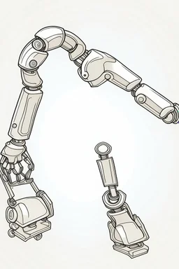 Draw the flexible link robotic arms with a flexible joint as the research object. Better looking background.Choose a light color for the background.