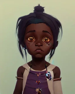 Portrait of a sweet dark skinned toddler witch girl with long dark hair