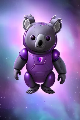 Purple robot space koala