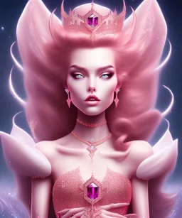 Rose gold evil princess diamonds full image