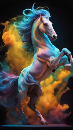 A female centaur with vibrant colors, cinematic, photorealistic