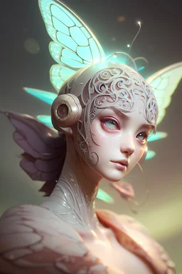 Butterfly phone creature, beautiful intricate, soft lighting, detailed face, by makoto shinkai, stanley artgerm lau, wlop, rossdraws, concept art, digital painting,