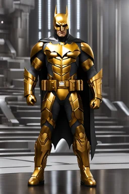 Full body Batman Futuristic armour Chromecast golden shines