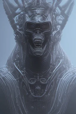 evil berserker, alien, tron, bitcoin eyes, 8k, finely detailed, photo realistic, gothic, hr giger