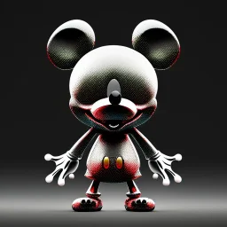 swarovski, "zombie" "mickey mouse" figurine, intricate, photorealistic,