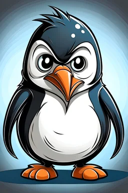 Make a badass cartoon Pinguin