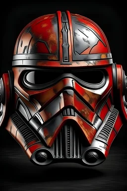 Star Wars Clone trooper helmet with Darth maul marking and n old effect