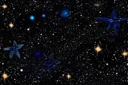Dark galaxy comic style stars