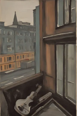 painting, street, russian depression, music album, from the window, depression, russian 90, post punk