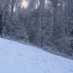 beautiful, luminous snowscape