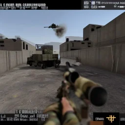Shooting bombs into A bomb site many terrorist and one counter terrorist with an awp