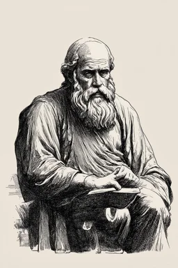 sketch black and white old greek philosopher school learning with socrates